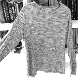 Gray and white streaked long sleeve t from GAP XL